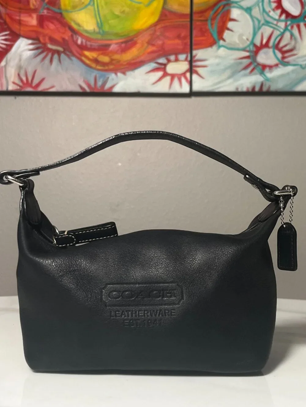 Coach Black Leather Hobo Shoulder Bag Y2K Leatherware 1941